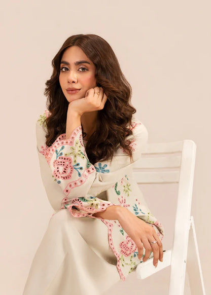 Chikankari Embroidered Dhanak Kurta Set