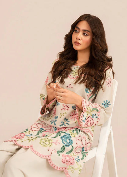 Chikankari Embroidered Dhanak Kurta Set