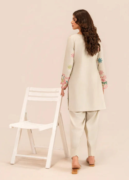Chikankari Embroidered Dhanak Kurta Set