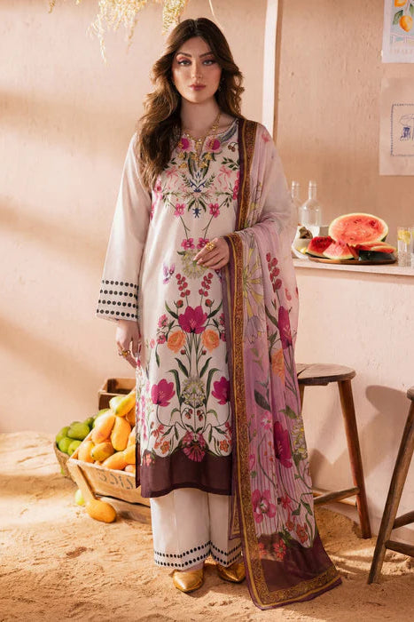 Printed Embroidered 3pc Lawn Suit
