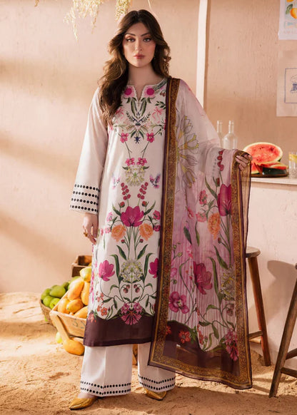 Printed Embroidered 3pc Lawn Suit