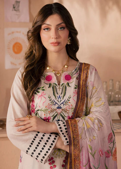 Printed Embroidered 3pc Lawn Suit