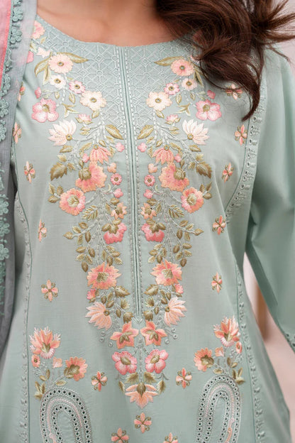 Sea Breeze Pure Cotton Chikankari Suit