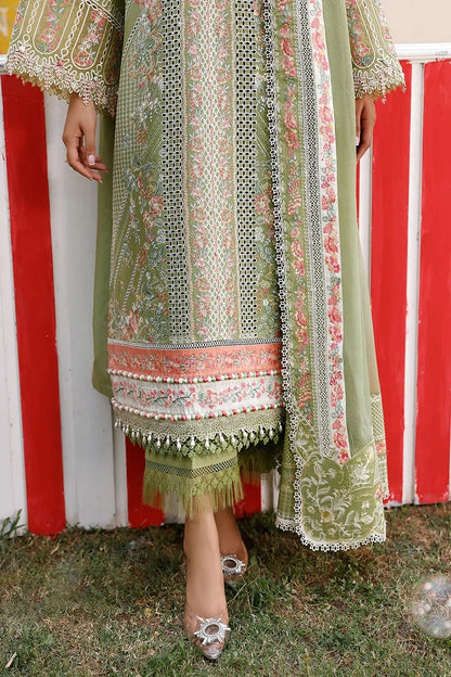 Lime Green Chikankari Embroidered Luxury Lawn Suit