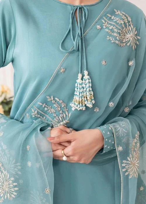 Dhanak Embroidered Short Kurta Set with Dupatta