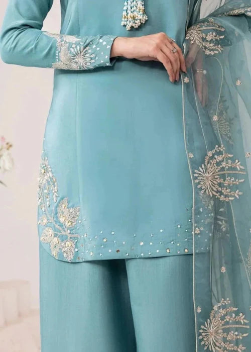 Dhanak Embroidered Short Kurta Set with Dupatta