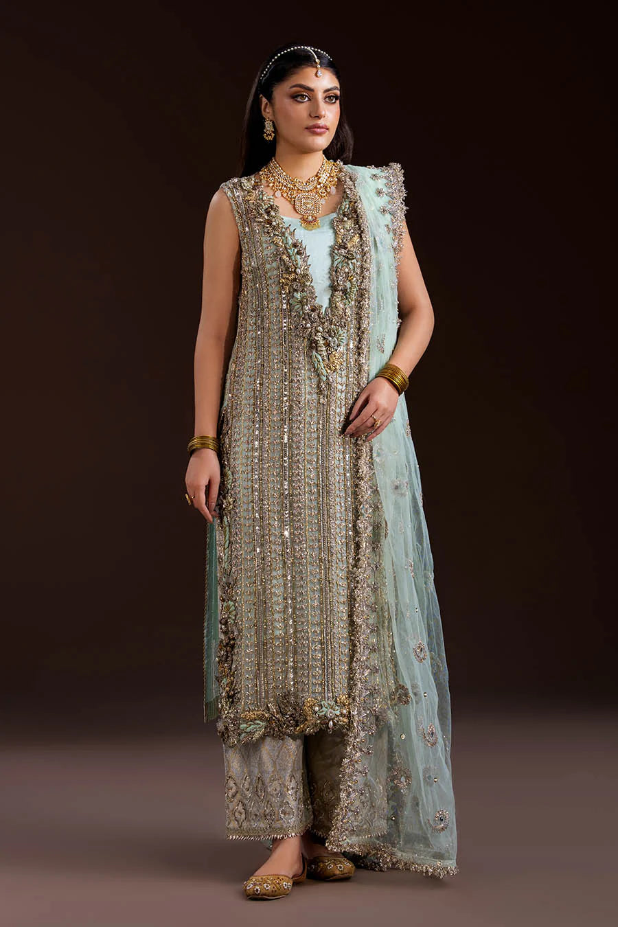 Heavy Handmade Crinkle Chiffon Suit