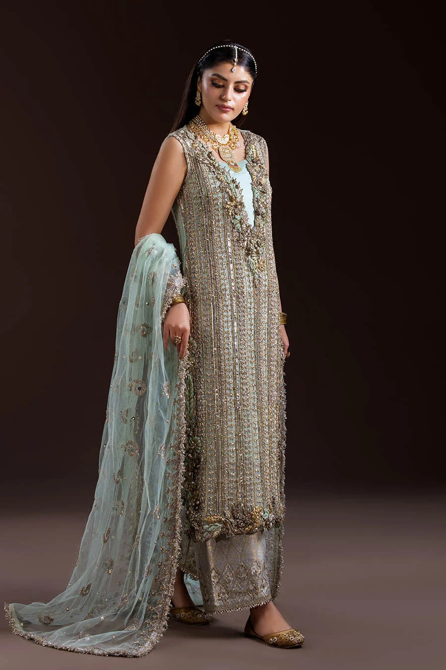 Heavy Handmade Crinkle Chiffon Suit