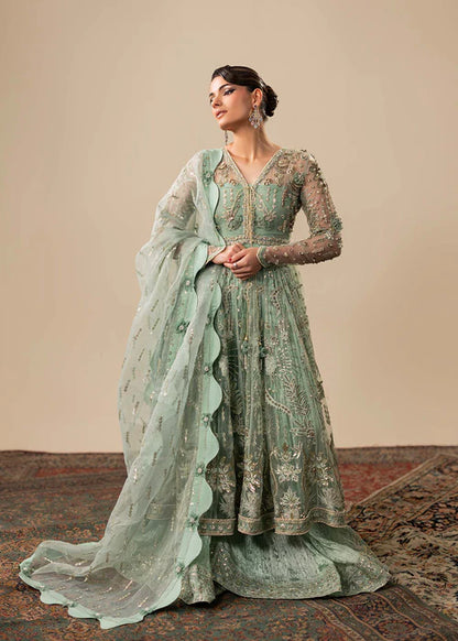 Mint Green Hand Embellished Elegant Maxi