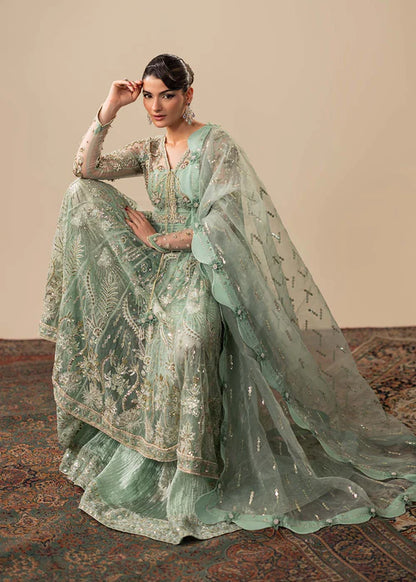 Mint Green Hand Embellished Elegant Maxi