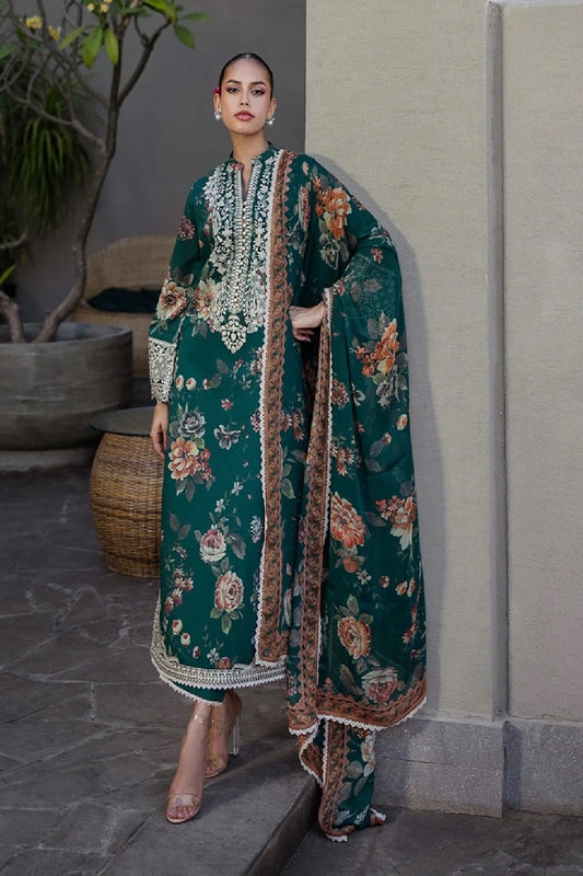 Pure Lawn Suit with Chiffon Dupatta