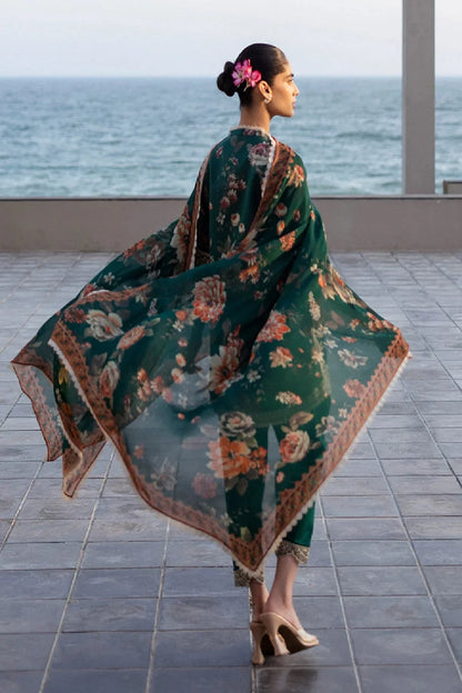 Pure Lawn Suit with Chiffon Dupatta