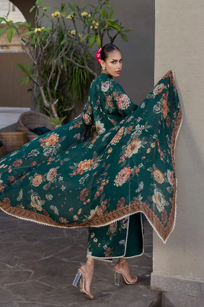 Pure Lawn Suit with Chiffon Dupatta