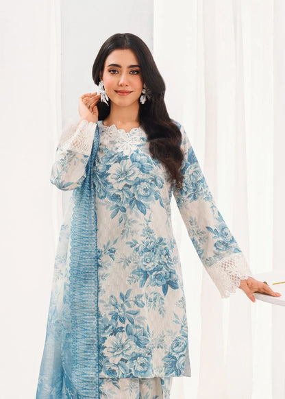 Embroidered Lawn Farshi Shalwar Suit