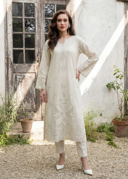 Ivory Embroidered Lawn Suit