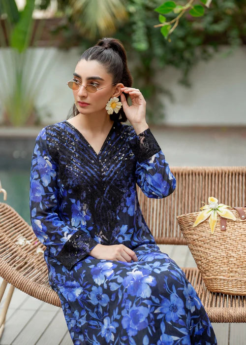 Printed Embroidered Lawn Kurta