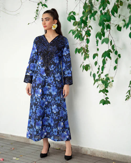 Printed Embroidered Lawn Kurta