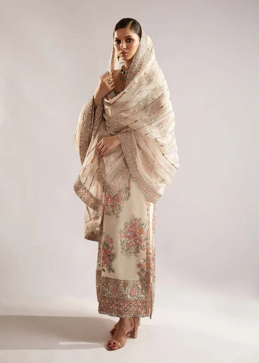 Cream Handmade Soft Net Suit
