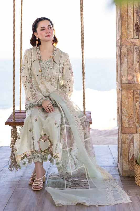 Cross Stitch Embroidered Chikankari Lawn Suit