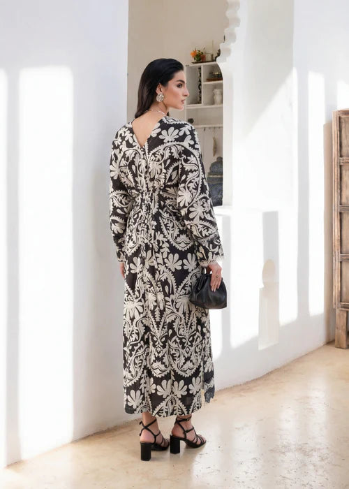 Elegant Embellished Silk Kaftan