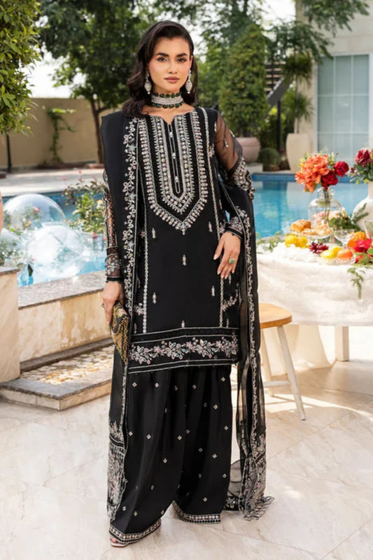 Black Farshi Shalwar Suit with Light Embellishments