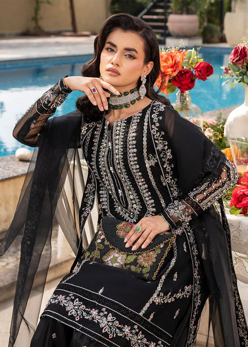 Black Farshi Shalwar Suit with Light Embellishments