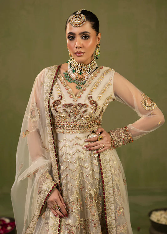 Ivory Embellished Flared Lehenga Choli