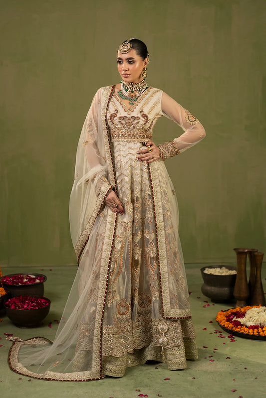 Ivory Embellished Flared Lehenga Choli