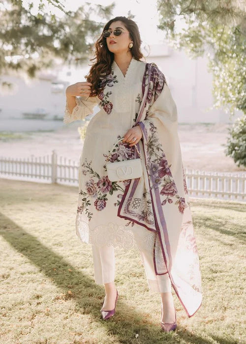 White Embroidered Lawn Suit