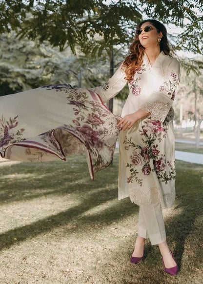 White Embroidered Lawn Suit