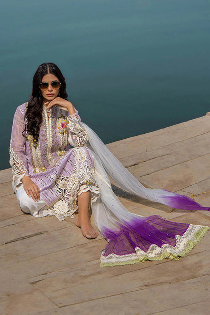 3D & Crochet Hand Embroidered Cotton Chikankari Suit