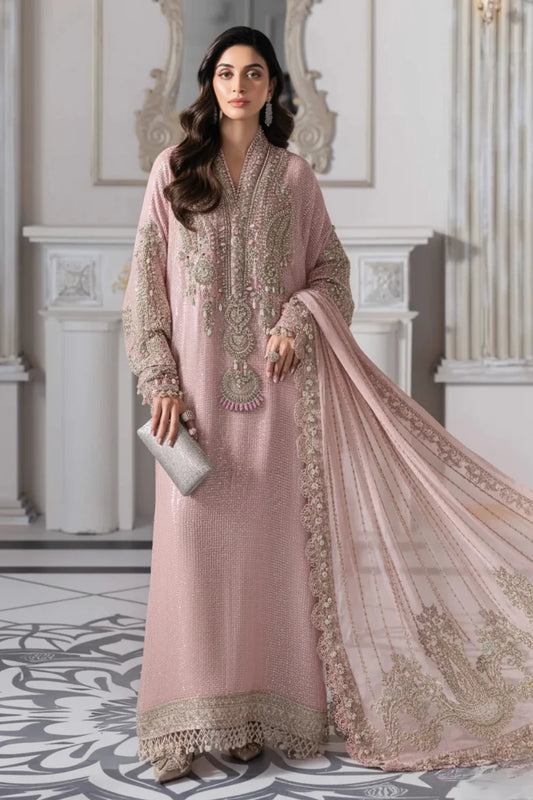 Handmade Pastel Pink Chiffon Suit