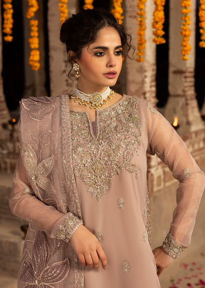 Tea Rose Pink Embellished Sharara