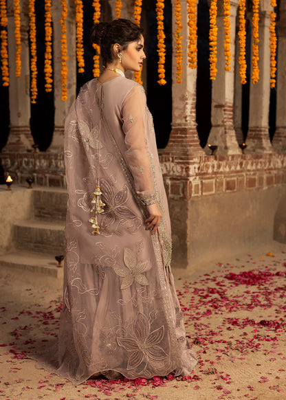 Tea Rose Pink Embellished Sharara