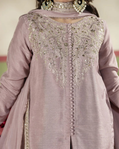 Elegant T Pink Raw Silk Suit