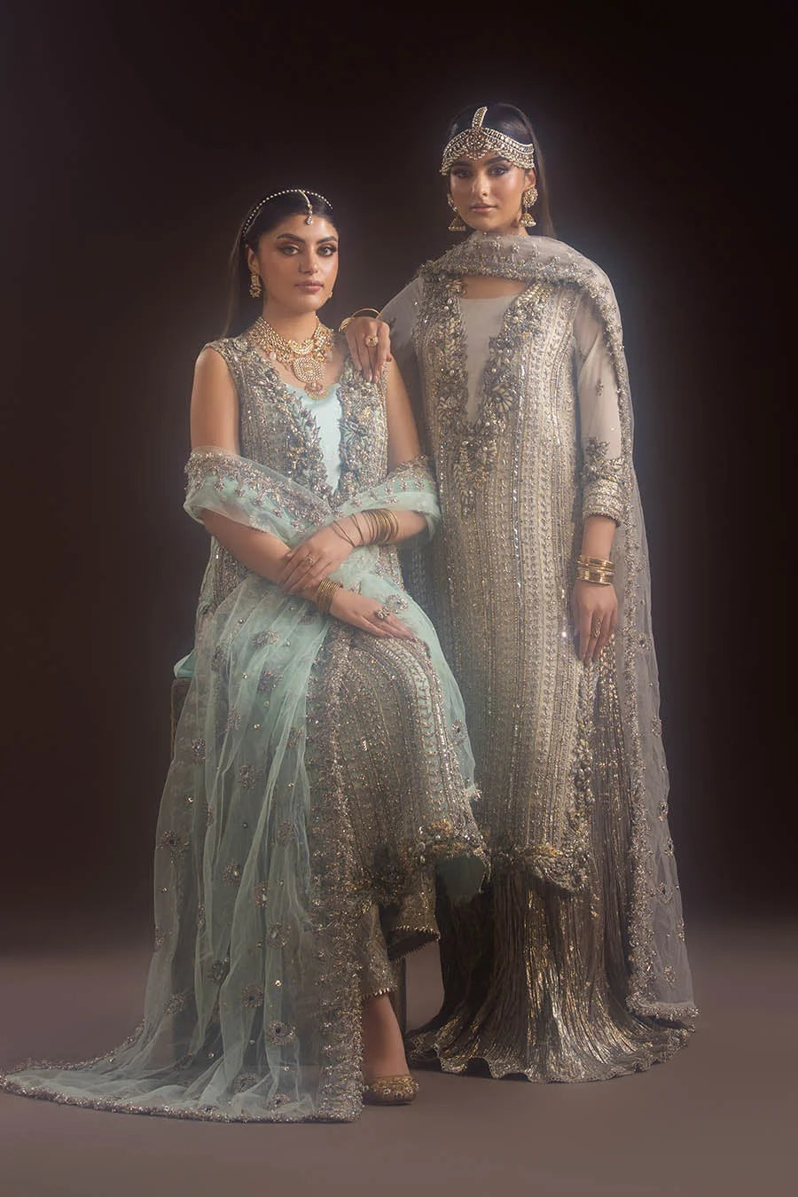 White Heavy Handmade Bridal Sharara