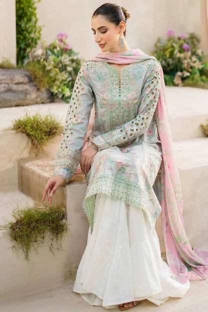 Pastel Color Chikankari Lawn Suit with Chiffon Dupatta