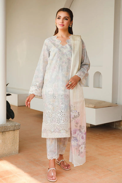 Chikankari Lawn Suit with Chiffon Dupatta