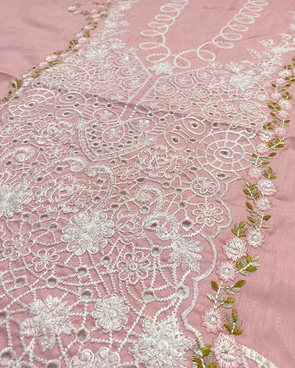 Pastel Pink Heavy Embroidered Luxury Lawn Suit