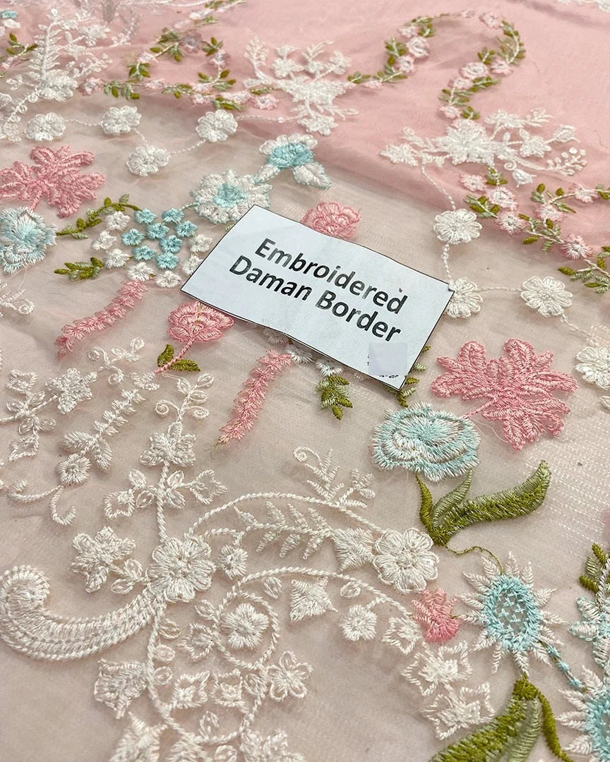Pastel Pink Heavy Embroidered Luxury Lawn Suit