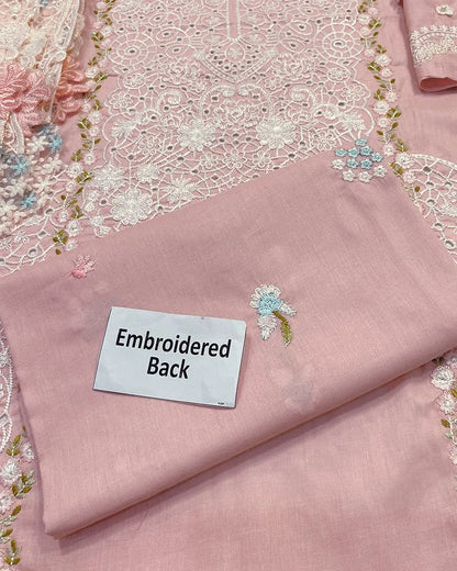 Pastel Pink Heavy Embroidered Luxury Lawn Suit