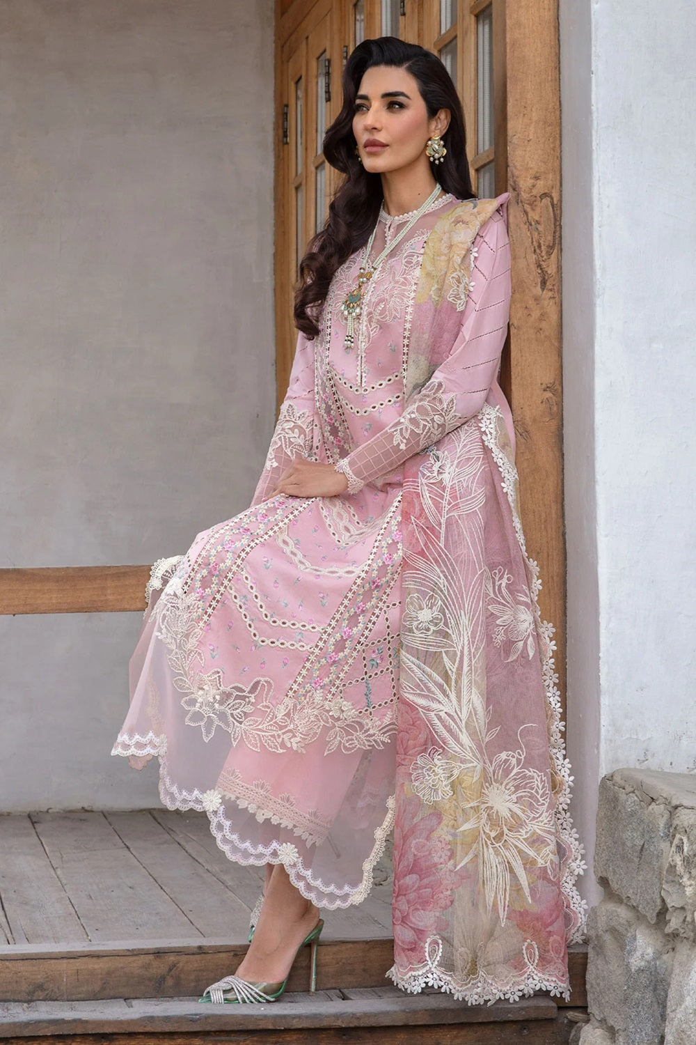 Pastel Pink Chikankari Lawn Suit