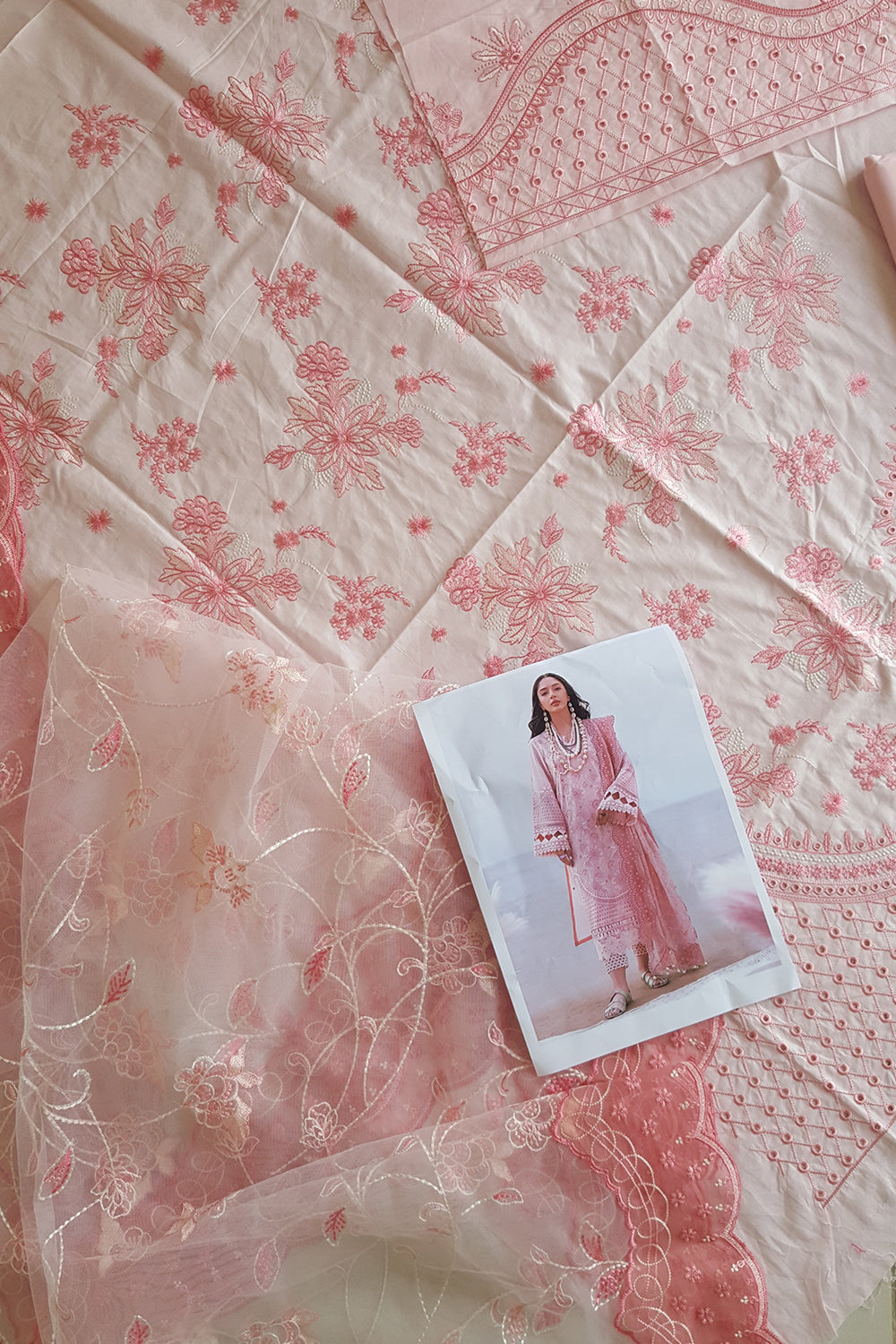 Pink Chikankari Lawn Suit