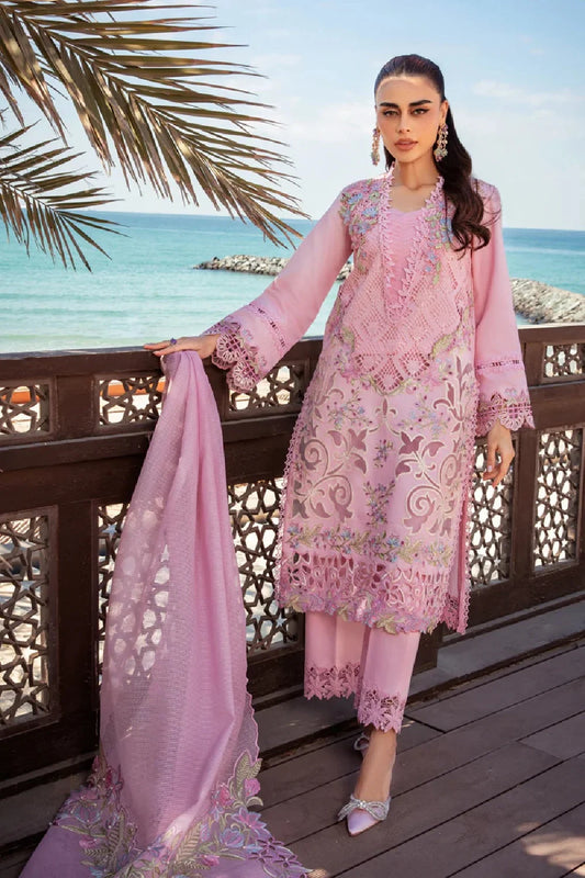 Laser Cut Chikankari Embroidered Lawn Suit