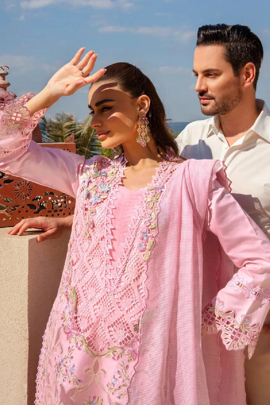 Laser Cut Chikankari Embroidered Lawn Suit