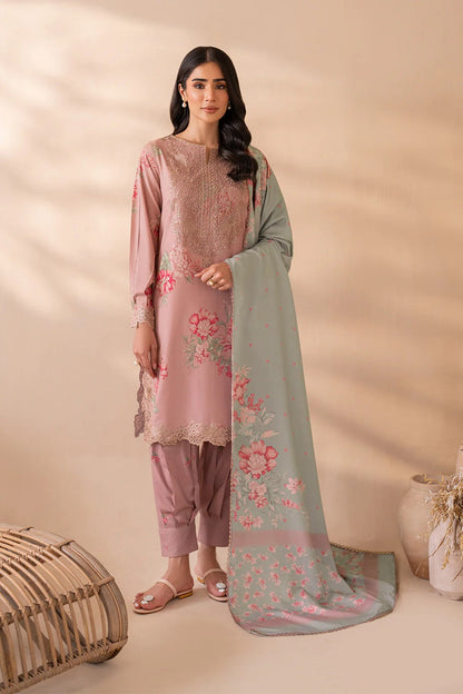 Pink Chikankari Lawn Suit with Chiffon Dupatta