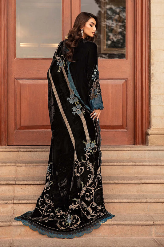 Black Pure Lawn Suit with Chiffon Dupatta
