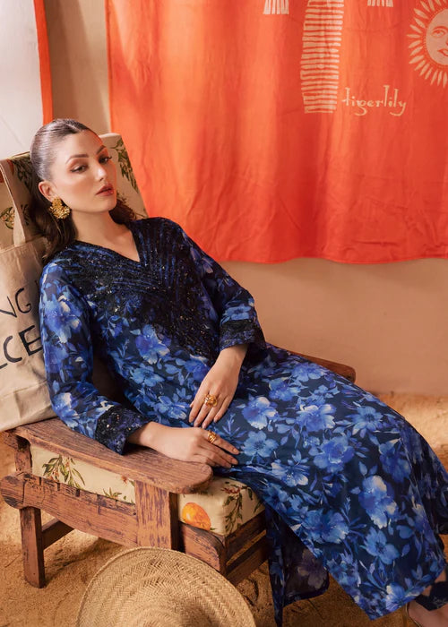 Printed Embroidered Lawn Kurta