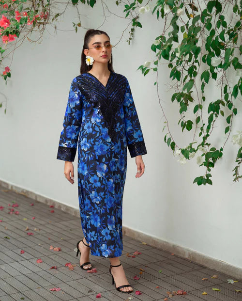 Printed Embroidered Lawn Kurta