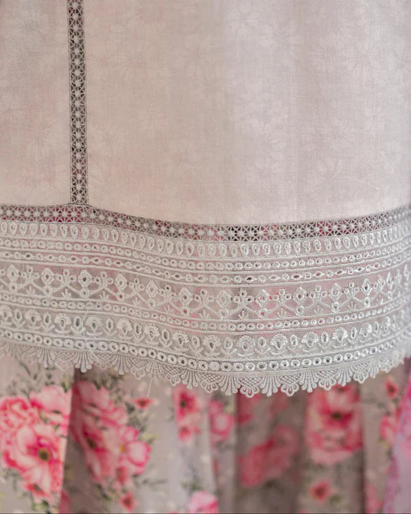 Cloud Grey Embroidered Farshi Shalwar Suit